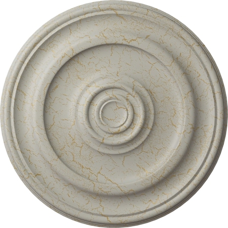 Ekena Millwork Kepler Traditional Medallion (For Canopies up to 5 1/4"), 23 5/8"OD x 1 3/4"P, Pot of Cream Crackle CM24KPPCC